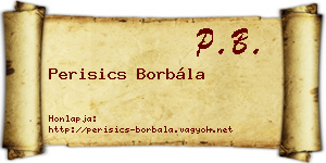 Perisics Borbála névjegykártya
